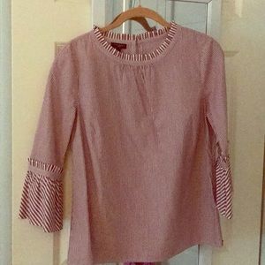 Talbots side-zip blouse
